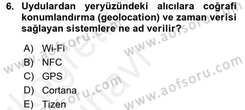 Yeni İletişim Teknolojileri Dersi 2017 - 2018 Yılı 3 Ders Sınav Soruları 6. Soru