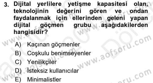 Yeni İletişim Teknolojileri Dersi 2017 - 2018 Yılı (Final) Dönem Sonu Sınav Soruları 3. Soru