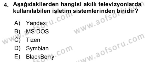 Yeni İletişim Teknolojileri Dersi 2018 - 2019 Yılı (Vize) Ara Sınav Soruları 4. Soru
