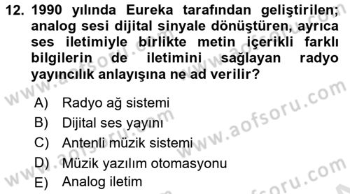 Yeni İletişim Teknolojileri Dersi 2021 - 2022 Yılı (Vize) Ara Sınav Soruları 12. Soru