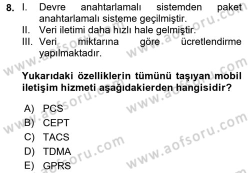 Yeni İletişim Teknolojileri Dersi 2021 - 2022 Yılı (Final) Dönem Sonu Sınavı 8. Soru