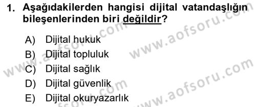 Yeni İletişim Teknolojileri Dersi 2021 - 2022 Yılı Yaz Okulu Sınav Soruları 1. Soru