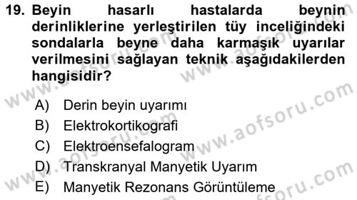 Yeni İletişim Teknolojileri Dersi 2021 - 2022 Yılı Yaz Okulu Sınav Soruları 19. Soru