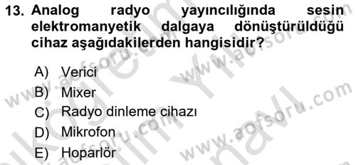 Yeni İletişim Teknolojileri Dersi 2023 - 2024 Yılı (Vize) Ara Sınav Soruları 13. Soru