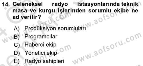 Yeni İletişim Teknolojileri Dersi 2023 - 2024 Yılı (Vize) Ara Sınav Soruları 14. Soru