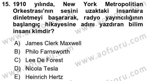 Yeni İletişim Teknolojileri Dersi 2023 - 2024 Yılı (Vize) Ara Sınav Soruları 15. Soru