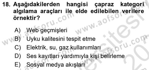 Yeni İletişim Teknolojileri Dersi 2023 - 2024 Yılı (Final) Dönem Sonu Sınav Soruları 18. Soru