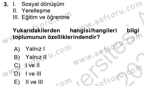Yeni İletişim Teknolojileri Dersi 2024 - 2025 Yılı (Vize) Ara Sınav Soruları 3. Soru