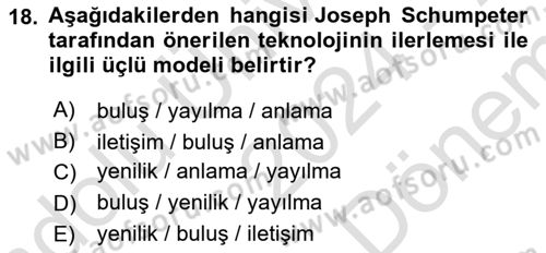 Yeni İletişim Teknolojileri Dersi 2024 - 2025 Yılı (Final) Dönem Sonu Sınav Soruları 18. Soru