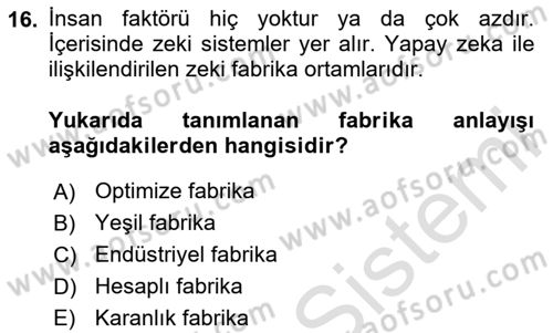 Yeni İletişim Teknolojileri Dersi 2024 - 2025 Yılı Yaz Okulu Sınav Soruları 16. Soru