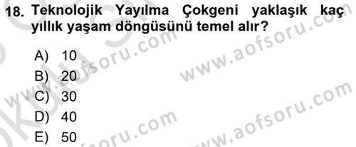 Yeni İletişim Teknolojileri Dersi 2024 - 2025 Yılı Yaz Okulu Sınav Soruları 18. Soru