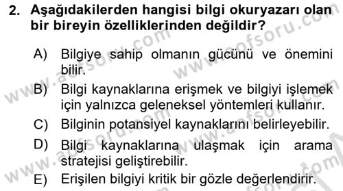Yeni İletişim Teknolojileri Dersi 2025 - 2026 Yılı (Vize) Ara Sınav Soruları 2. Soru