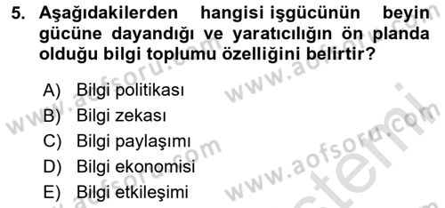 Yeni İletişim Teknolojileri Dersi 2025 - 2026 Yılı (Vize) Ara Sınav Soruları 5. Soru
