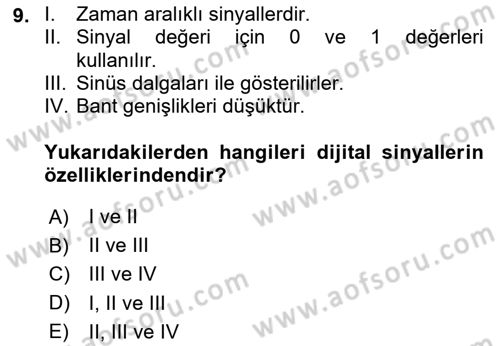 Yeni İletişim Teknolojileri Dersi 2025 - 2026 Yılı (Vize) Ara Sınav Soruları 9. Soru