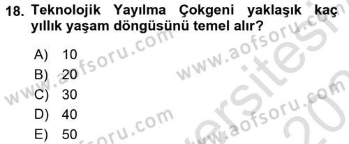 Yeni İletişim Teknolojileri Dersi 2025 - 2026 Yılı (Final) Dönem Sonu Sınav Soruları 18. Soru