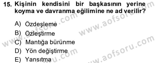 Halkla İlişkiler Ve İletişim Dersi 2013 - 2014 Yılı (Vize) Ara Sınavı 15. Soru