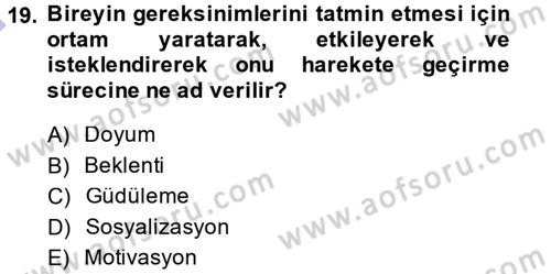 Halkla İlişkiler Ve İletişim Dersi 2013 - 2014 Yılı (Final) Dönem Sonu Sınav Soruları 19. Soru