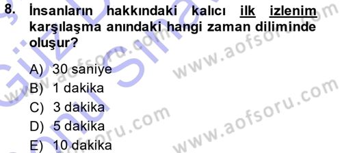 Halkla İlişkiler Ve İletişim Dersi 2013 - 2014 Yılı (Final) Dönem Sonu Sınav Soruları 8. Soru