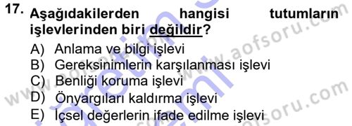 Halkla İlişkiler Ve İletişim Dersi Ara Sınavı Deneme Sınav Soruları 17. Soru