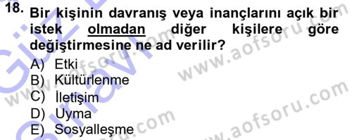 Halkla İlişkiler Ve İletişim Dersi Ara Sınavı Deneme Sınav Soruları 18. Soru