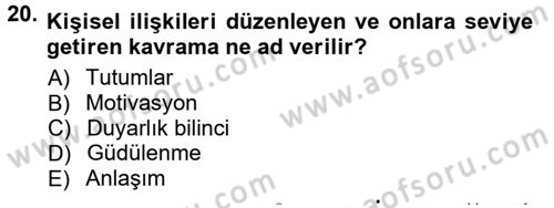 Halkla İlişkiler Ve İletişim Dersi 2014 - 2015 Yılı (Vize) Ara Sınav Soruları 20. Soru
