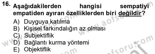 Halkla İlişkiler Ve İletişim Dersi 2014 - 2015 Yılı (Final) Dönem Sonu Sınav Soruları 16. Soru