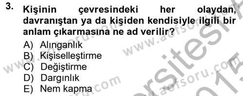 Halkla İlişkiler Ve İletişim Dersi 2014 - 2015 Yılı (Final) Dönem Sonu Sınav Soruları 3. Soru