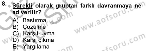Halkla İlişkiler Ve İletişim Dersi 2014 - 2015 Yılı (Final) Dönem Sonu Sınav Soruları 8. Soru