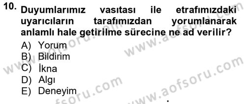Halkla İlişkiler Ve İletişim Dersi 2014 - 2015 Yılı Tek Ders Sınav Soruları 10. Soru