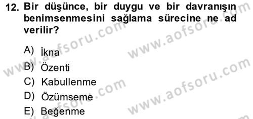 Halkla İlişkiler Ve İletişim Dersi 2014 - 2015 Yılı Tek Ders Sınav Soruları 12. Soru