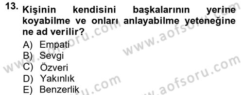 Halkla İlişkiler Ve İletişim Dersi 2014 - 2015 Yılı Tek Ders Sınav Soruları 13. Soru