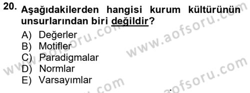 Halkla İlişkiler Ve İletişim Dersi 2014 - 2015 Yılı Tek Ders Sınav Soruları 20. Soru