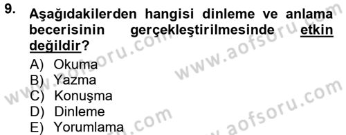 Halkla İlişkiler Ve İletişim Dersi 2014 - 2015 Yılı Tek Ders Sınav Soruları 9. Soru