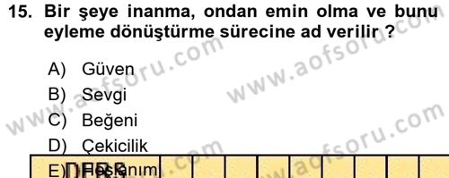 Halkla İlişkiler Ve İletişim Dersi Ara Sınavı Deneme Sınav Soruları 15. Soru