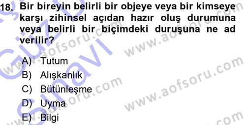 Halkla İlişkiler Ve İletişim Dersi Ara Sınavı Deneme Sınav Soruları 18. Soru