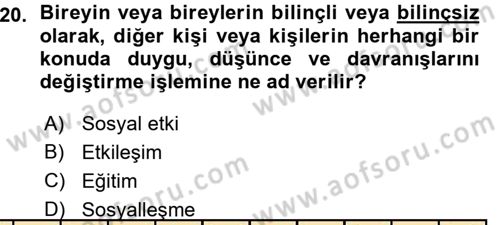 Halkla İlişkiler Ve İletişim Dersi Ara Sınavı Deneme Sınav Soruları 20. Soru
