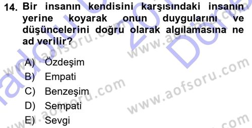 Halkla İlişkiler Ve İletişim Dersi 2015 - 2016 Yılı (Final) Dönem Sonu Sınav Soruları 14. Soru