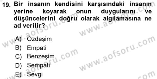 Halkla İlişkiler Ve İletişim Dersi 2015 - 2016 Yılı Tek Ders Sınav Soruları 19. Soru