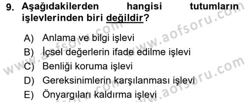 Halkla İlişkiler Ve İletişim Dersi 2015 - 2016 Yılı Tek Ders Sınav Soruları 9. Soru