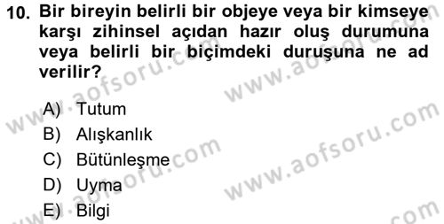 Halkla İlişkiler Ve İletişim Dersi 2016 - 2017 Yılı 3 Ders Sınav Soruları 10. Soru