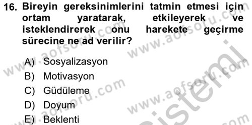 Halkla İlişkiler Ve İletişim Dersi 2016 - 2017 Yılı 3 Ders Sınav Soruları 16. Soru