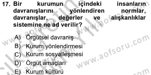 Halkla İlişkiler Ve İletişim Dersi 2016 - 2017 Yılı 3 Ders Sınav Soruları 17. Soru