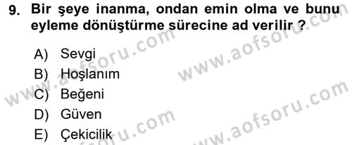 Halkla İlişkiler Ve İletişim Dersi 2016 - 2017 Yılı 3 Ders Sınav Soruları 9. Soru