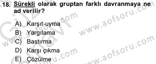 Halkla İlişkiler Ve İletişim Dersi 2016 - 2017 Yılı (Vize) Ara Sınav Soruları 18. Soru
