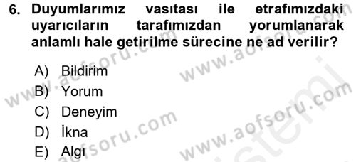 Halkla İlişkiler Ve İletişim Dersi 2016 - 2017 Yılı (Final) Dönem Sonu Sınav Soruları 6. Soru