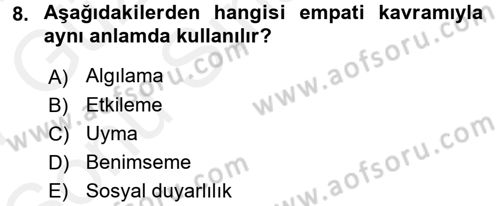 Halkla İlişkiler Ve İletişim Dersi 2016 - 2017 Yılı (Final) Dönem Sonu Sınav Soruları 8. Soru