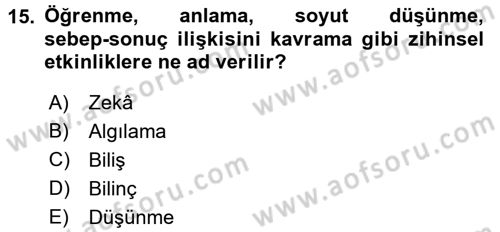 Halkla İlişkiler Ve İletişim Dersi 2017 - 2018 Yılı 3 Ders Sınavı 15. Soru