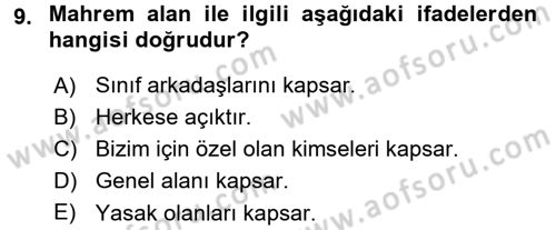 Halkla İlişkiler Ve İletişim Dersi 2017 - 2018 Yılı 3 Ders Sınavı 9. Soru