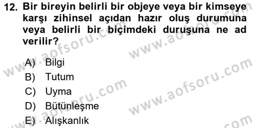 Halkla İlişkiler Ve İletişim Dersi Ara Sınavı Deneme Sınav Soruları 12. Soru