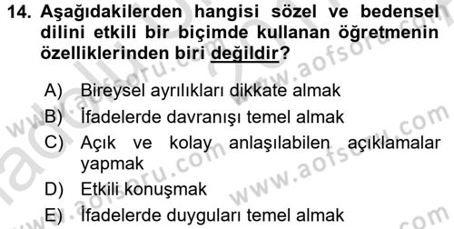 Halkla İlişkiler Ve İletişim Dersi Ara Sınavı Deneme Sınav Soruları 14. Soru